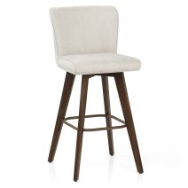 Sgabello Tessuto Quercia Scuro - Aldo