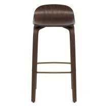 Sgabello legno scuro - Curve