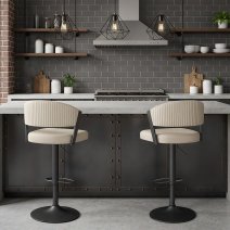 Sgabello Ecopelle Graphite - Lusso