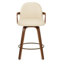 Sgabello Ecopelle Legno - Franco