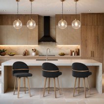 Sgabello Tessuto Legno - Odessa