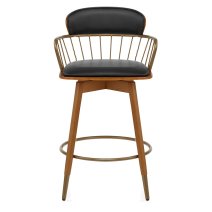 Sgabello Ecopelle Legno - Opera