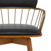 Sgabello Ecopelle Legno - Opera